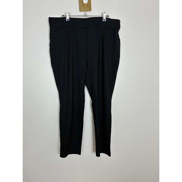 Dalia Pants - Dalia Black Pull On Stretch Dress Pants Tapered Leg Size XL D4183-E1863 (P6)
